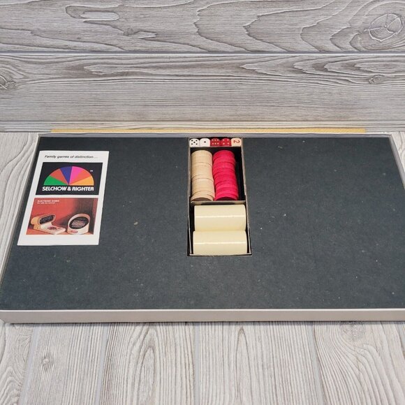 Backgammon Game Wood Pieces Game Night 1975 Selchow and Richter Vintage - Picture 2 of 15